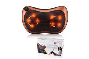 Массажер подушка для спины и шеи Massage pillow GHM 8028 Brown (kz011-hbr)