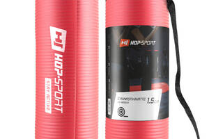 Мат для фитнеса и йоги с отверстиями Hop-Sport HS-N015GM 1,5 см Красный