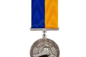 Медаль за Волонтерскую деятельность с удостоверением Mine 32 мм Серебристый (hub_glxo54)