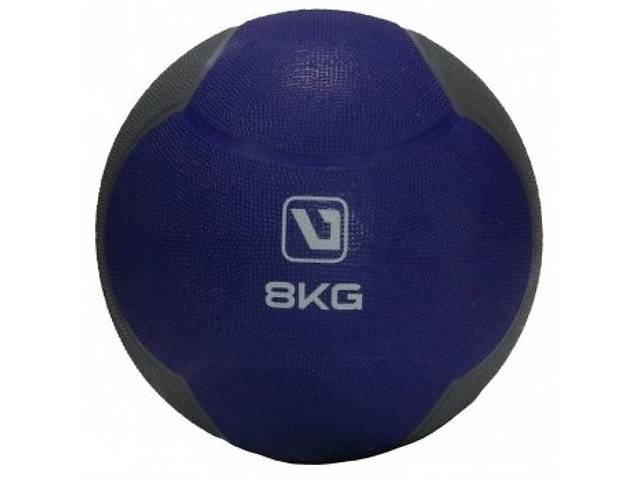 Медбол MEDICINE BALL синий черный 8кг-286мм LS3006F-8