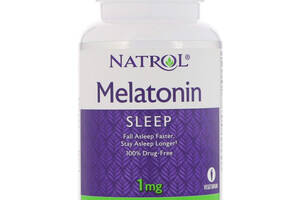 Мелатонин, Natrol, Melatonin, 1 мг, 90 таблеток (24656)