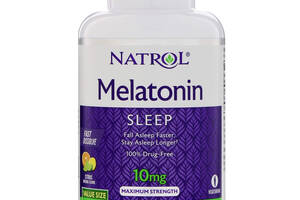 Мелатонин, Natrol, цитрусовый пунш, Melatonin, 10 мг, 100 таблеток (24697)