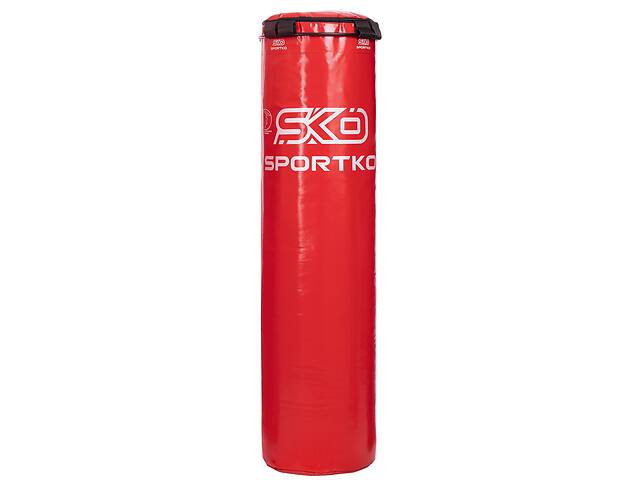 Мешок боксерский Цилиндр с кольцом h-150см ЭЛИТ SPORTKO MP-0 d-35см вес-30кг Красный