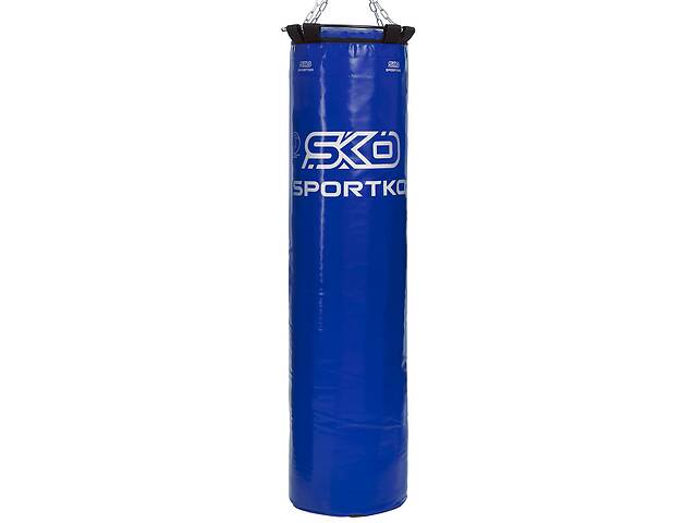 Мешок боксерский Цилиндр с кольцом и цепью h-140см ЭЛИТ SPORTKO MP-00 d-35см 50кг Синий