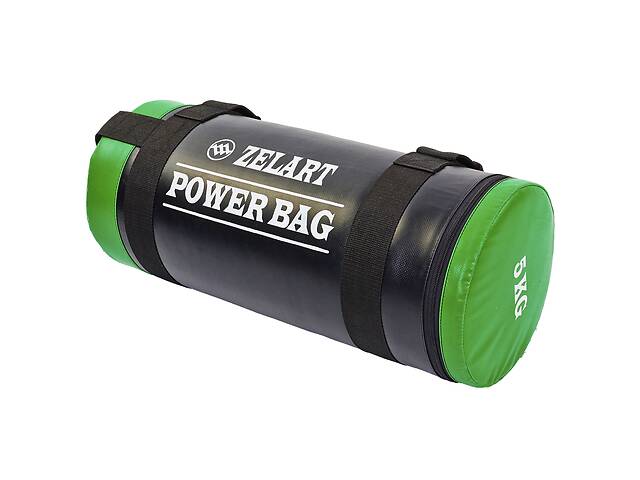 Мешок для кроссфита и фитнеса Zelart FI-5050A-5 Power Bag черный-зеленый