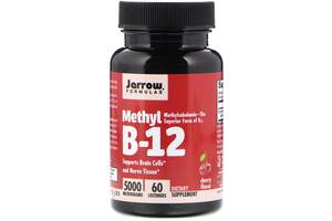 Метил B-12 со вкусом вишни, 5000 мкг, Methyl B-12, Jarrow Formulas, 60 леденцов