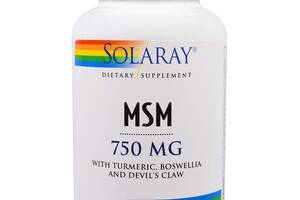 Метилсульфонилметан МСМ MSM Solaray 750 мг 90 капсул (20322)