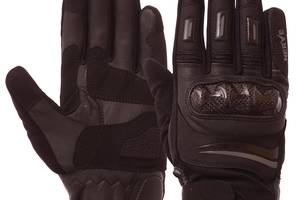Мотоперчатки кожаные planeta-sport NERVE KQ1039_L Черный