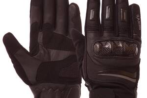 Мотоперчатки кожаные planeta-sport NERVE KQ1039_M Черный