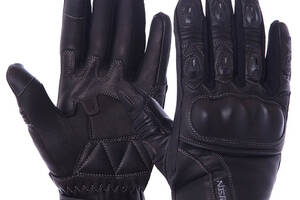 Мотоперчатки с закрытыми пальцами и протектором KQ0011 Nerve L Черный (07459006)
