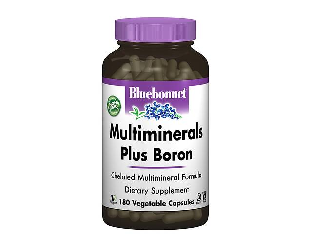 Мультиминералы + Бор с Железом Bluebonnet Nutrition 180 гелевых капсул