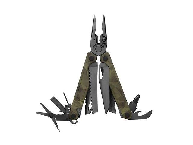 Мультитул LEATHERMAN CHARGE PLUS CAMO FOREST, синтетичний чохол, карт. коробка (832710)