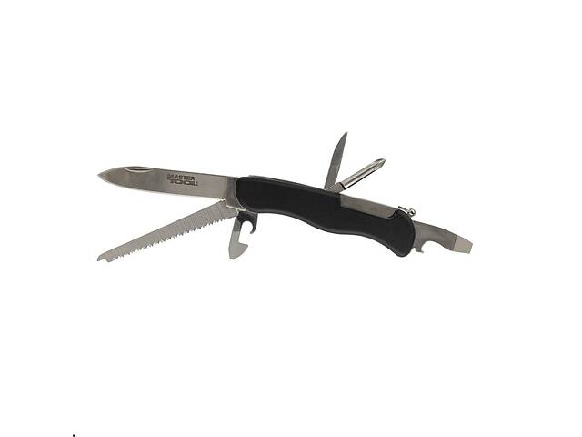 Мультитул пластиковая ручка MASTERTOOL Швейцарский нож MAXI 7 в 1 Black (79-0126)