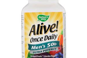 Мультивитамин для мужчин 50+ Nature's Way Alive! Once Daily Men's 50+ Multi-Vitamin 60 таблеток (NWY15691)