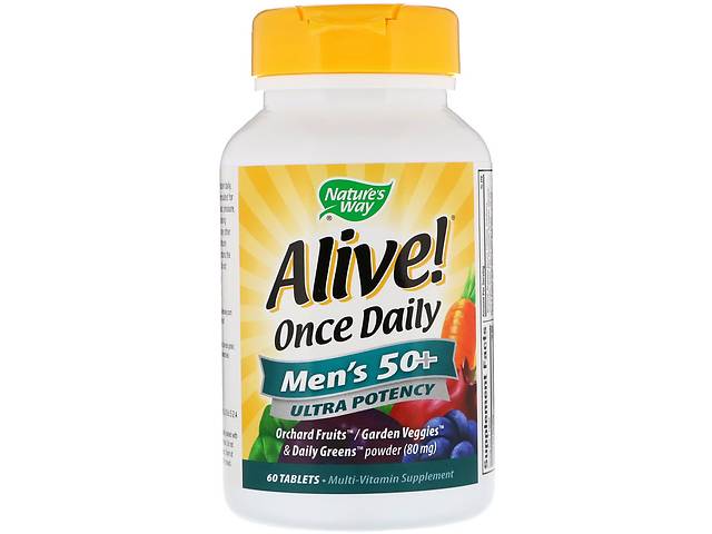 Мультивитамин для мужчин 50+ Nature's Way Alive! Once Daily Men's 50+ Multi-Vitamin 60 таблеток (NWY15691)