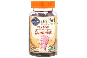 Мультивитамины для детей, фруктовый вкус, Kids Multi, MyKind Organics, Garden of Life, 120 веганских мармеладных мишек