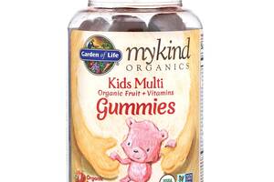 Мультивитамины для детей, фруктовый вкус, Kids Multi, MyKind Organics, Garden of Life, 120 веганских мармеладных мишек