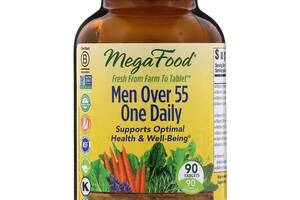 Мультивитамины для мужчин 55+, Men Over 55 One Daily, MegaFood, 90 таблеток