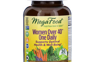 Мультивитамины для женщин 40+, Women Over 40 One Daily, MegaFood, 30 таблеток