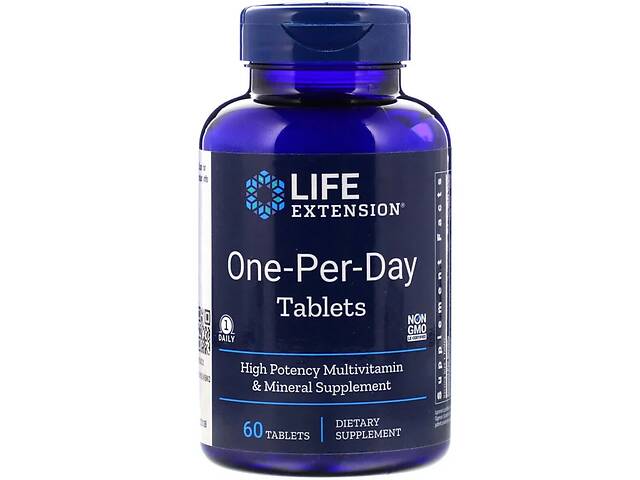 Мультивитамины Одна в День, One-Per-Day, Life Extension, 60 таблеток