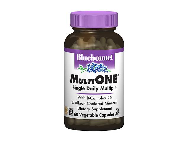 Мультивитамины с железом, MultiONE, Bluebonnet Nutrition, 60 гелевых капсул