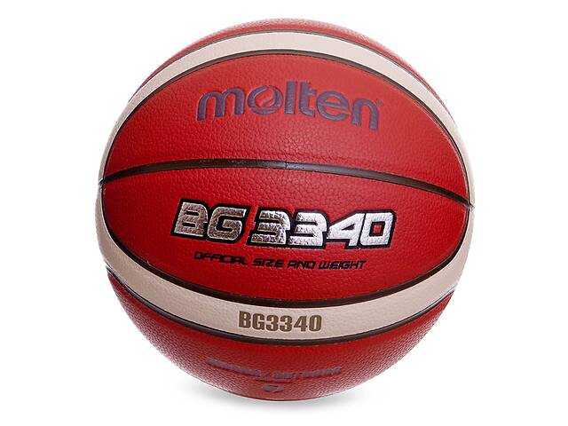 Мяч баскетбольный Composite Leather B7G3340 Molten №7 Оранжевый (57483061)