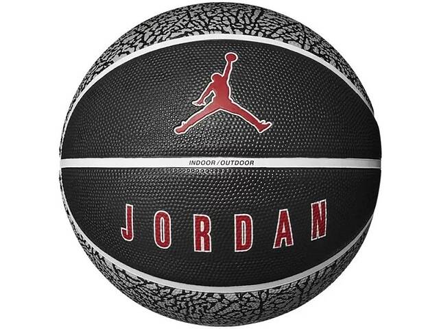 Мяч баскетбольный Nike JORDAN PLAYGROUND 2.0 8P DEFLATED WOLF GREY/BLACK/WHITE/VARSITY RED size 5