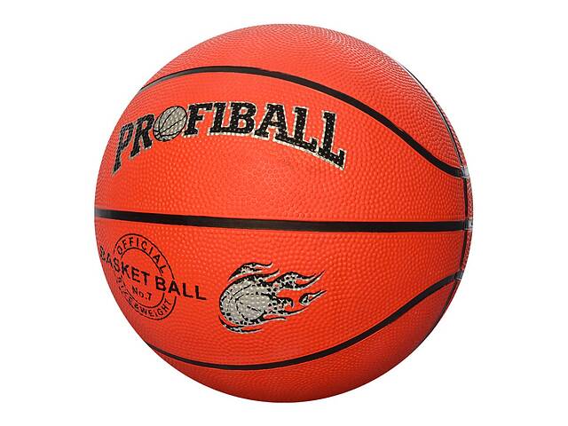 Мяч баскетбольный PROFIBALL VA 0001 размер 7, резина, 8 панелей, рисунок-печать