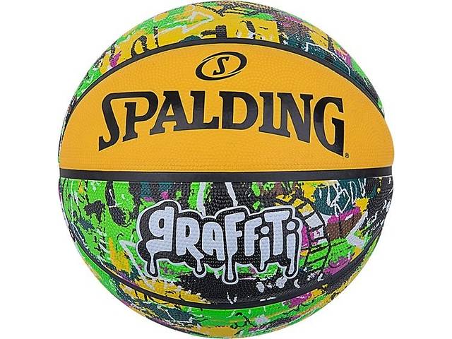 Мяч баскетбольный резиновый №7 SPALDING GRAFFITI Multicolor (84374Z)