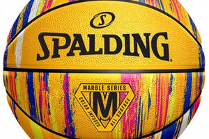 Мяч баскетбольный резиновый №7 Spalding NBA Marble Уellow (84401Z)