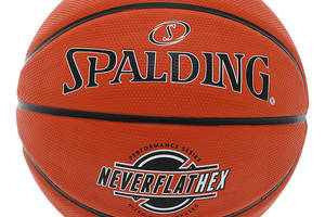 Мяч баскетбольный Spalding резиновый Neverflat HEX 84440Y №7 Оранжевый (57484064)