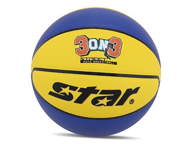 Мяч баскетбольный Star 3ON3 BB4136C №6 Желто-синий (57623075)