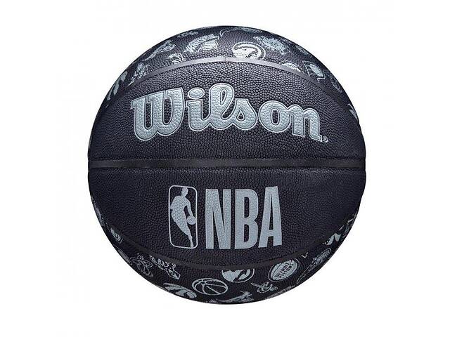 М'яч баскетбольний Wilson NBA All Team BSKT BL 7 Чорний (WTB1300XBNBA)