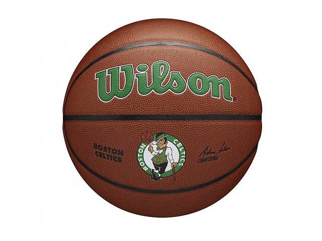 Мяч баскетбольный Wilson NBA Team Composite BSKT Boston Celtics 7 Коричневый (WTB3100XBBOS)