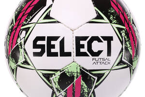 Мяч для футзала SELECT FUTSAL ATTACK V22 №4 белый-розовый