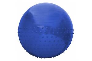 Мяч для фитнеса (фитбол) полумассажный SportVida 55 см Anti-Burst Blue SV-HK0290