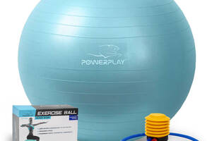 Мяч для фитнеса фитбол PowerPlay 4001 65 см Gyмball Мятный насос