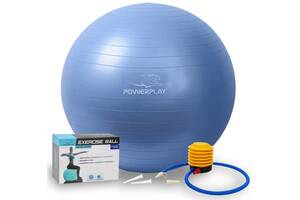 Мяч для фитнеса фитбол PowerPlay 4001 65 см Gyмball Синий насос