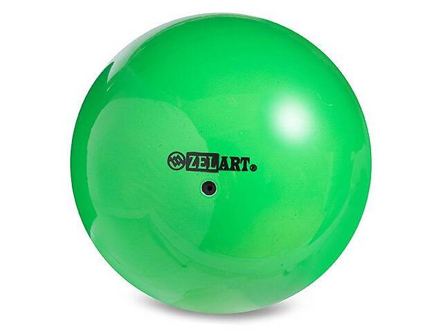 Мяч для художественной гимнастики Zelart RG150 15 см Зеленый (60363121)