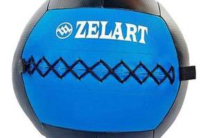 Мяч для кроссфита FI-5168 Zelart 10 кг Черно-синий 56363037