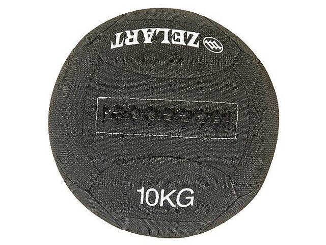 Мяч для кроссфита набивной FI-7224 Zelart 10 кг Черный 56363032