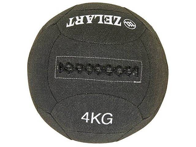 Мяч для кроссфита набивной FI-7224 Zelart 4 кг Черный 56363032