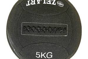 Мяч для кроссфита набивной FI-7224 Zelart 5 кг Черный 56363032