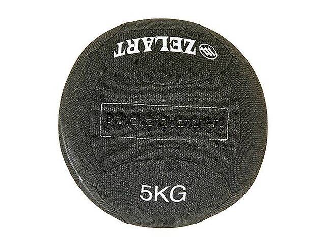 Мяч для кроссфита набивной FI-7224 Zelart 5 кг Черный 56363032