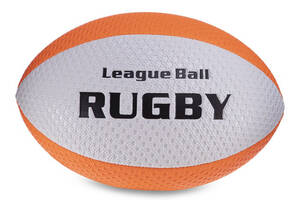 Мяч для регби FDSO Rugby Liga ball RG-0391 №9 Бело-оранжевый (57508596)