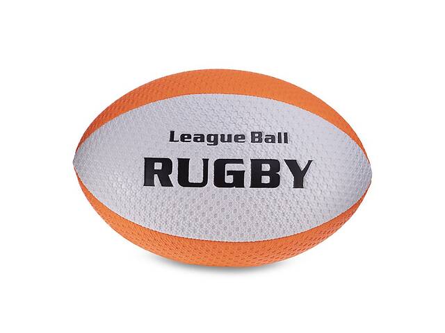 Мяч для регби FDSO Rugby Liga ball RG-0391 №9 Бело-оранжевый (57508596)