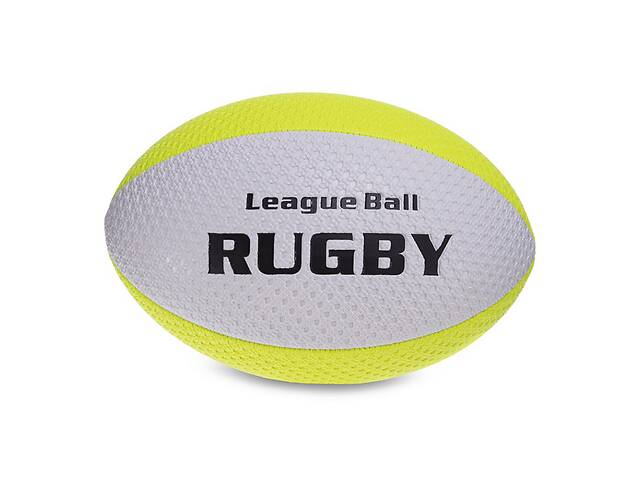 Мяч для регби FDSO Rugby Liga ball RG-0391 №9 Бело-салатовый (57508596)