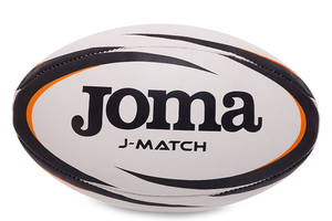 Мяч для регби Joma J-Match 400742-201 №5 Черно-бело-оранжевый (57590039)