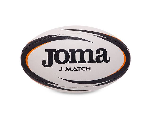 Мяч для регби Joma J-MATCH 400742-201 №5 Черный-белый-оранжевый
