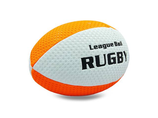 Мяч для регби RUGBY Liga ball SP-Sport RG-0391 №9 Белый-Оранжевый